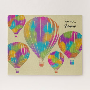 Rainbow Painted Hot Air Balloons Personalisiert Puzzle