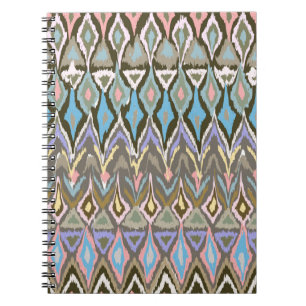 Rainbow Painted Ikat Ethnic Print Pastel Notizblock