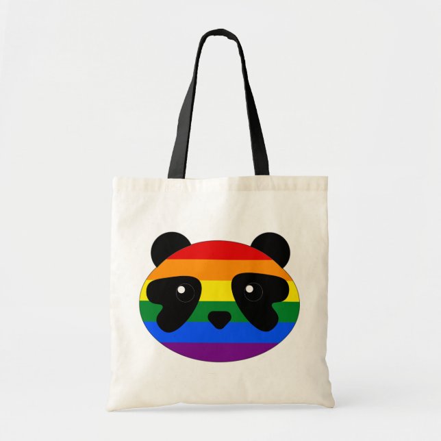 Rainbow Panda, LGBTQ Panda, Que Panda-Pride Tragetasche (Vorne)