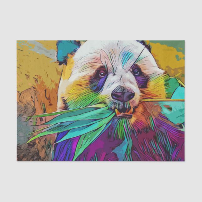 Rainbow Panda Tissue Seidenpapier (Vorderseite)