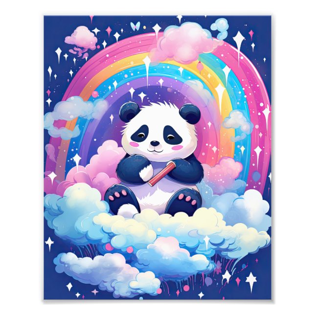 Rainbow Pandas Fotodruck (Vorne)