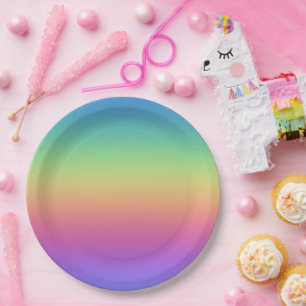 Rainbow Paper Plate Pappteller