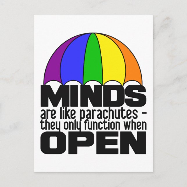 Rainbow Parachute Postkarte (Vorderseite)