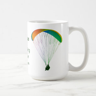 Rainbow Paraglider Grafik-Souvenir mit Ihrem Text Kaffeetasse