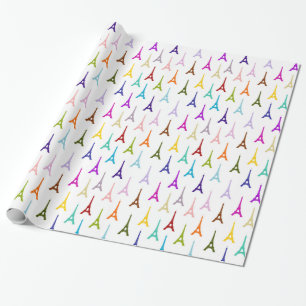 Rainbow Paris Eiffel Tower Muster Geschenkpapier