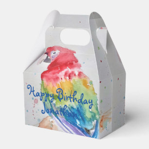 Rainbow Parrot Bird Child Birthday Cake Fevor Box Geschenkschachtel