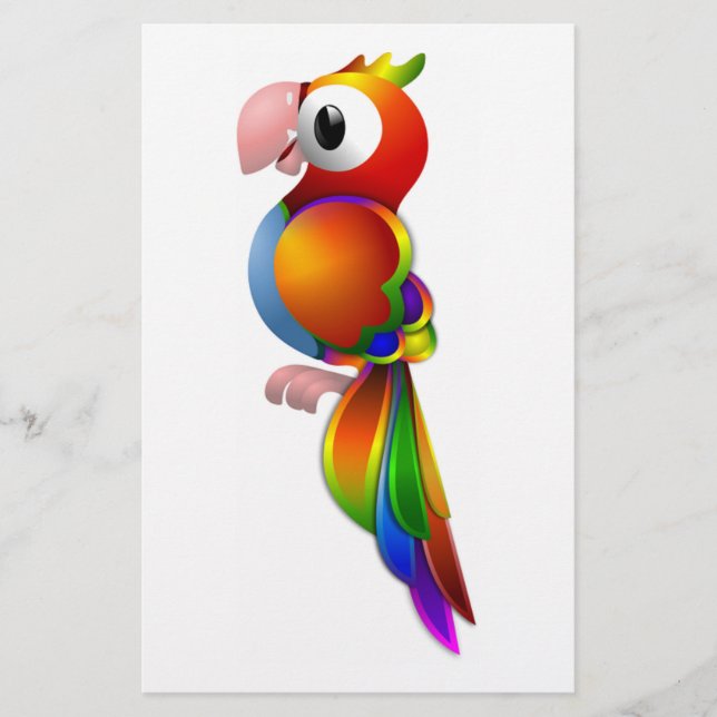 RAINBOW PARROT BRIEFPAPIER (Vorderseite)