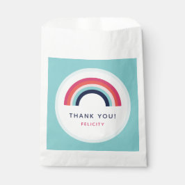 Rainbow Party Personalisiert Name Age Rosa Blau Geschenktütchen