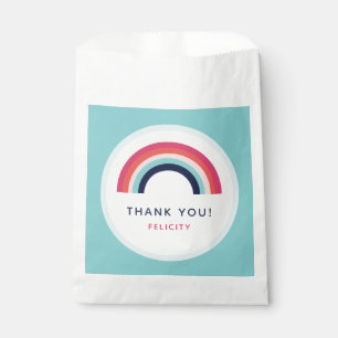 Rainbow Party Personalisiert Name Age Rosa Blau Geschenktütchen