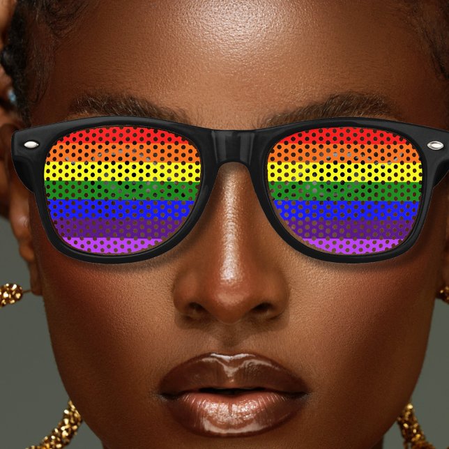 Rainbow Partybrille (rainbow retro sunglasses)