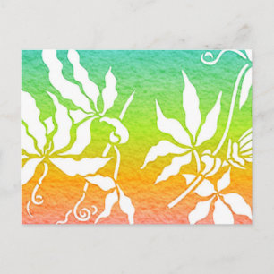 Rainbow Passion Blume Postkarte