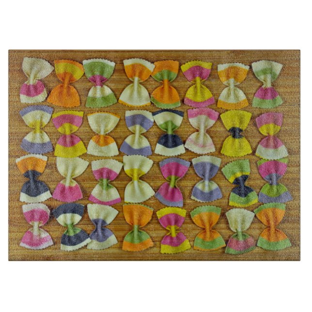 Rainbow-Pasta-Muster Schneidebrett (Vorderseite)