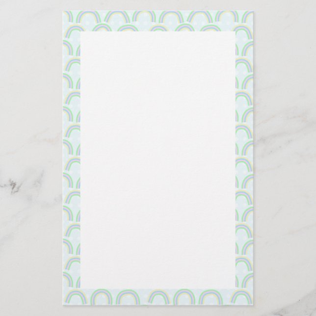 Rainbow Pastel Blue Briefpapier (Vorderseite)