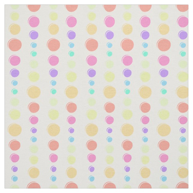 Rainbow Pastel Dots Muster Stoff (Muster)