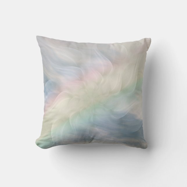 Rainbow Pastel Floral Mandala Design Kissen (Vorderseite)