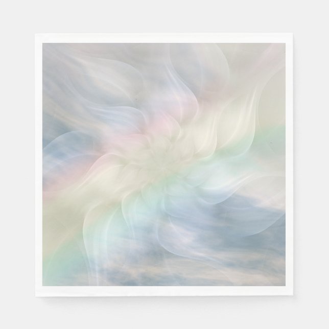 Rainbow Pastel floral Mandala design Serviette (Vorderseite)