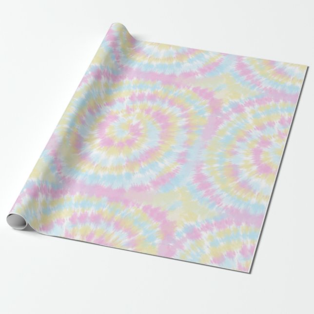 Rainbow Pastel Gefärbte Krawatte Geschenkpapier (Ungerollt)