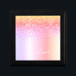 Rainbow Pastel Girly Glitzer Metal Monogram Name Erinnerungskiste<br><div class="desc">Rainbow Pastel Imitats Foil Metallic Sparkle Glitzer gebürstete Metal Monogram Name Juwelry Keepake Box. Dies macht den perfekten Abschluss,  Geburtstag,  Hochzeit,  Brautparty,  Jubiläum,  Babydusche oder Junggeselinnen-Abschied Geschenk für jemanden,  die Lieben glamourösen Luxus und schicke Stile.</div>