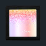 Rainbow Pastel Girly Glitzer Metal Monogram Name Erinnerungskiste<br><div class="desc">Rainbow Pastel Imitats Foil Metallic Sparkle Glitzer gebürstete Metal Monogram Name Juwelry Keepake Box. Dies macht den perfekten Abschluss,  Geburtstag,  Hochzeit,  Brautparty,  Jubiläum,  Babydusche oder Junggeselinnen-Abschied Geschenk für jemanden,  die Lieben glamourösen Luxus und schicke Stile.</div>