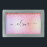 Rainbow Pastel Girly Glitzer Metal Monogram Name Rechteckige Gürtelschnalle<br><div class="desc">Rainbow Pastel Imitats Foil Metallic Sparkle Glitzer gebürstetes Metal Monogramm Name Gürtel Verschluss. Das macht den perfekten Abschluss,  süß 16 16.,  18.,  21.,  30.,  40.,  50.,  60.,  70.,  80.,  90.,  100. Geburtstag,  Hochzeit,  Brautparty,  Jubiläum,  Babydusche oder Junggeselinnen-Abschied Geschenk für jemanden,  der Luxus und Chic Stil Lieben glänze.</div>