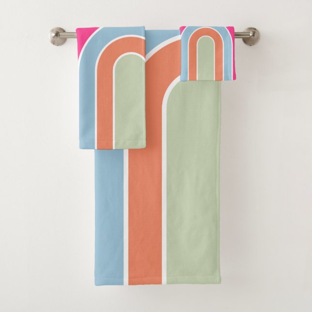 Rainbow Pastel Green Badhandtuch Set (Insitu)