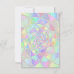 Rainbow Pastel Hartglas Dankeskarte