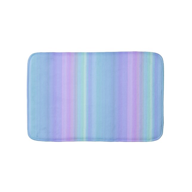 Rainbow Pastel Lila Green Bath Mat Badematte (Vorderseite)