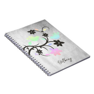 Rainbow Pastel Lovebirds Personalisiert Notizblock