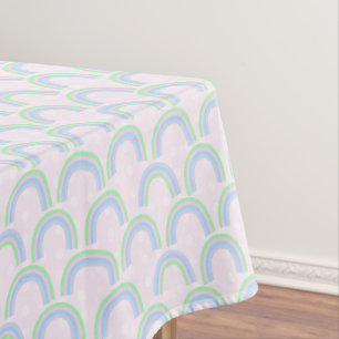 Rainbow Pastel Pink Tischdecke