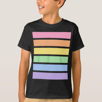 Rainbow Pastel Streifen T-Shirt