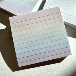 Rainbow Pastel Strips Notes - Multicolor Post-it Klebezettel