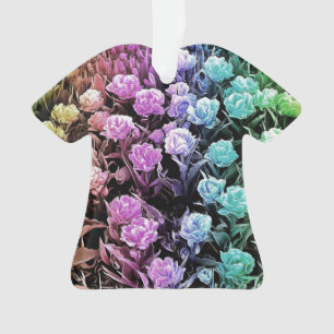 Rainbow Pastel Tulips Dress Ornament