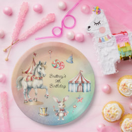 Rainbow Pastel u Animals 9. Geburtstagsparty Pappteller