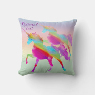 Rainbow Pastel Unicorn Akzentkissen Kissen