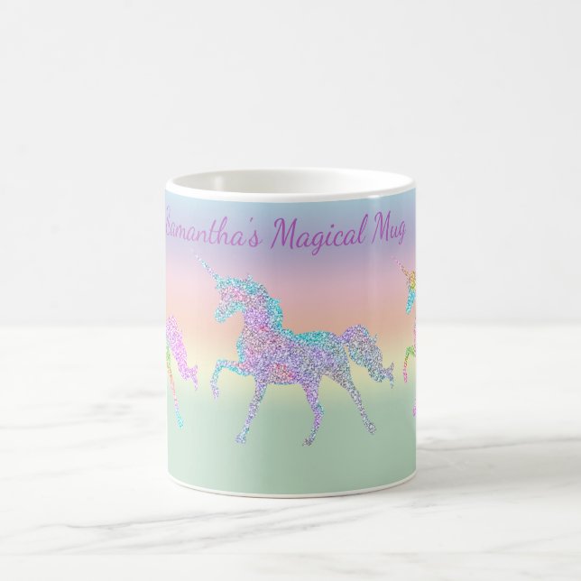 Rainbow Pastel Unicorn Tasse (Mittel)