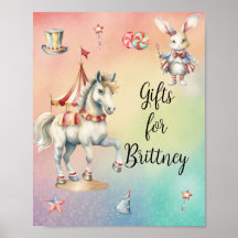 Rainbow Pastel w Animals Geburtstagsgeschenke
