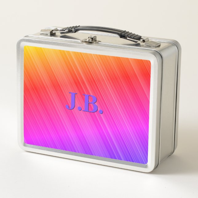 Rainbow Pastell Stripes Lunchbox (Vorderseite)