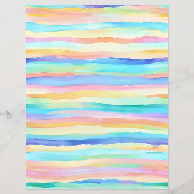 Rainbow Pastell Stripes Scrapbook (Vorderseite)