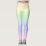 Rainbow Pastels Leggings<br><div class="desc">Pastellfarben des Regenbogens abstrakt in waagerechten Reihen.</div>