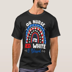 Rainbow Patriotic oder Nurve Red White Gesegnet 4. T-Shirt