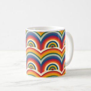Rainbow Pattern Abstrakt Kaffeetasse