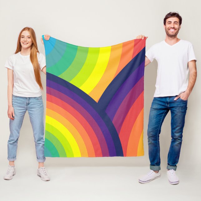 Rainbow Pattern Fleece Blanket (Beispiel)