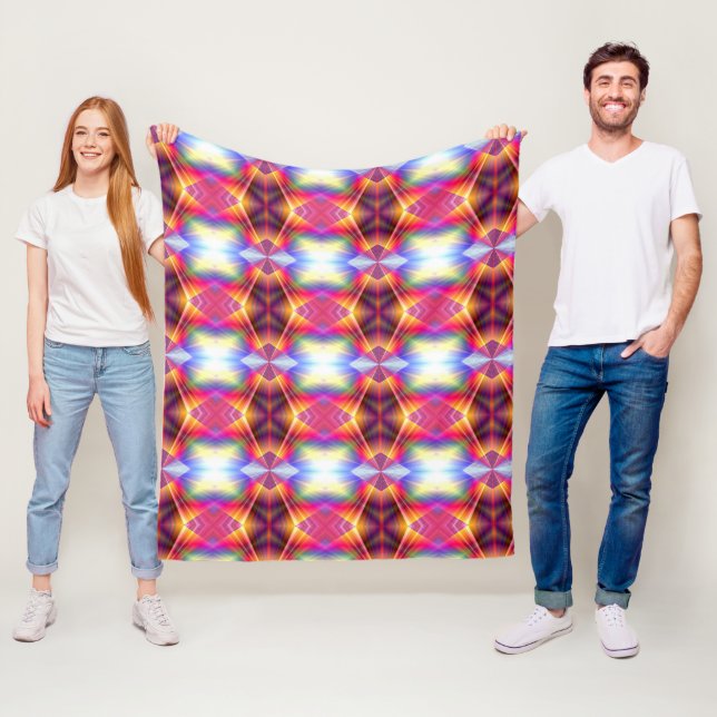 Rainbow Pattern Fleecedecke (Beispiel)