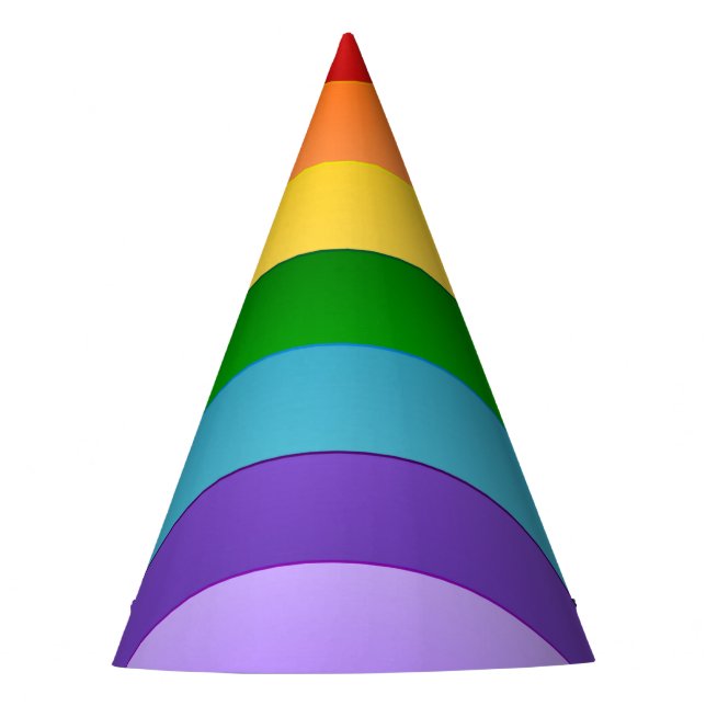Rainbow Pattern Partyhütchen (Vorderseite)