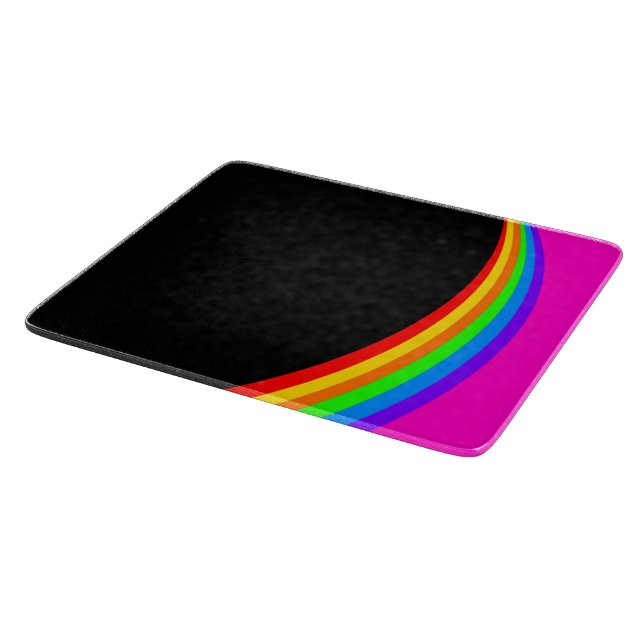 RAINBOW PATTERN SCHNEIDEBRETT (Ecke)