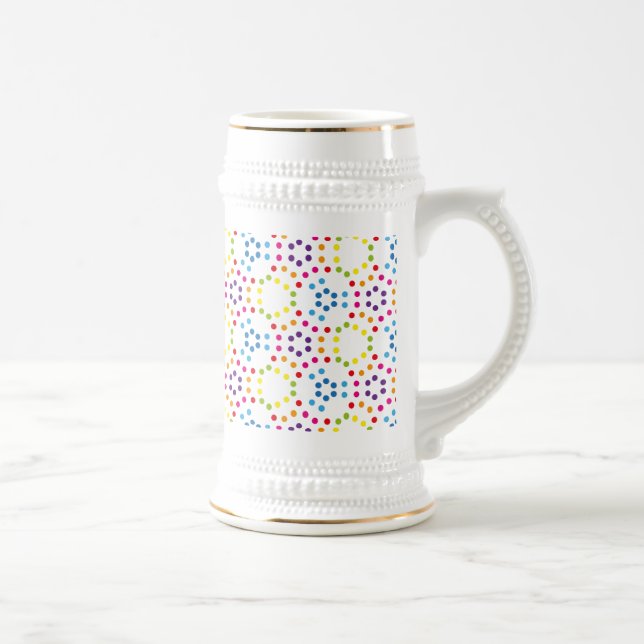 Rainbow Patternpolka Bierglas (Rechts)