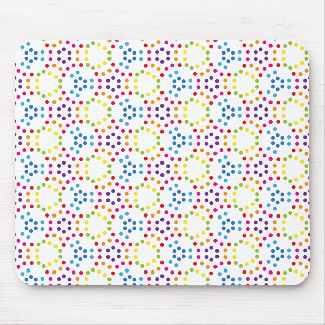 Rainbow Patternpolka Mousepad (Vorne)