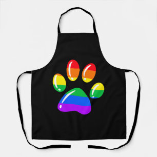 Rainbow Paw Print Dog Paw LGBT Pride LGBT-Unterstü Schürze