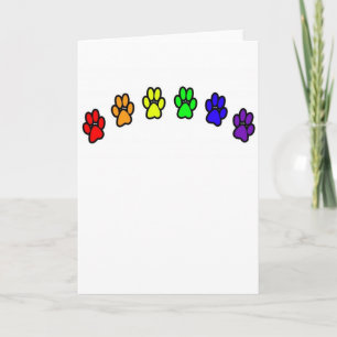 Rainbow Pawprints Karte