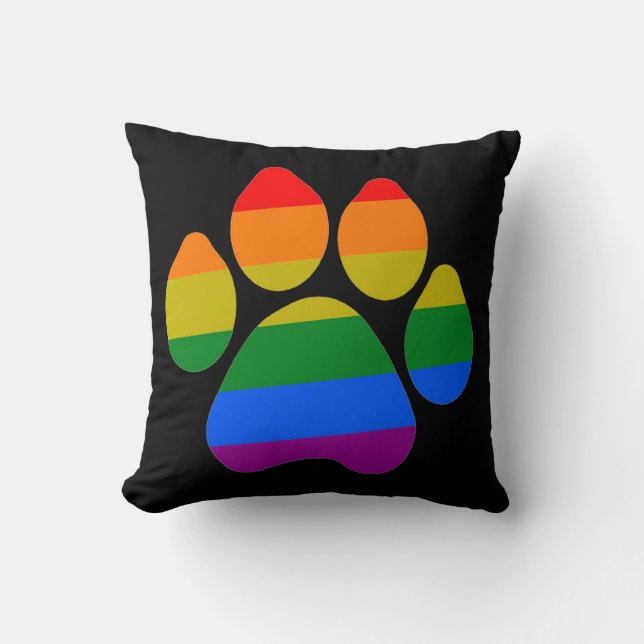 Rainbow Paws Kissen (Vorderseite)